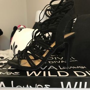 Wild Diva - Berlin Faux Suede Strappy Heels
